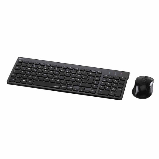 Tastatur-Maus-Set Hama Trento schnurlos USB schwarz