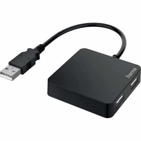 USB-Hub Hama 2.0 4 Ports 480 Mbit/s schwarz