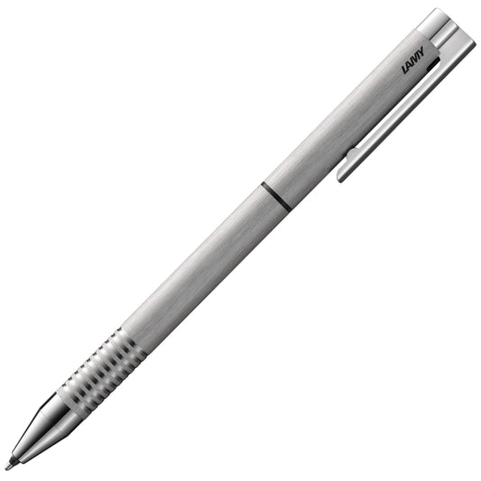 Multifunktionsschreiber Lamy logo twin pen brushed silber 2-in-1 (Kugelschreiber schwarz. Druckbleistift 0.5mm)