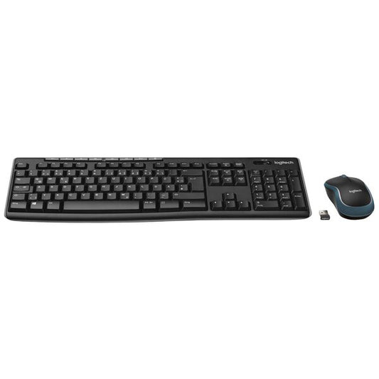 Tastatur-Maus-Set Logitec MK-270 schnurlos USB schwarz