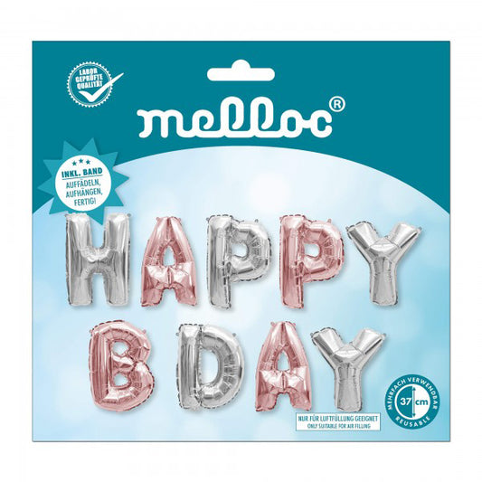 Folienballongirlande Melloc Geburtstag Ø37cm (ungefüllt) Nicht zur Gasbefüllung geeignet!