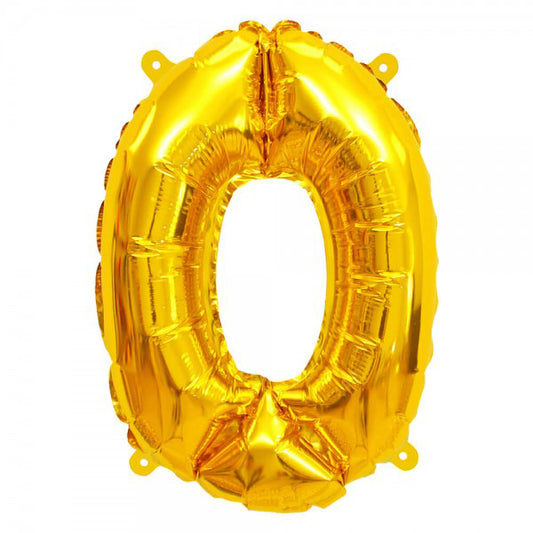 Folienballon Melloc Zahlenfigur 37cm gold (ungefüllt) Nicht zur Gasbefüllung geeignet!
