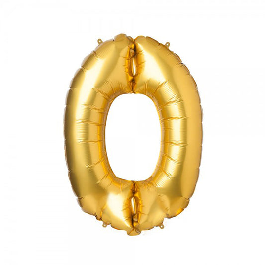 Folienballon Melloc Zahlenfigur 86cm gold (ungefüllt)