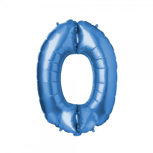 Folienballon Melloc Zahlenfigur 86cm blau (ungefüllt)