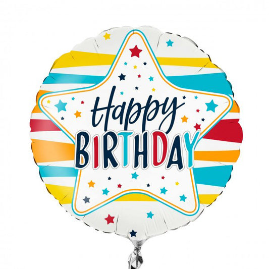 Folienballon Melloc Geburtstag Ø45cm (ungefüllt)