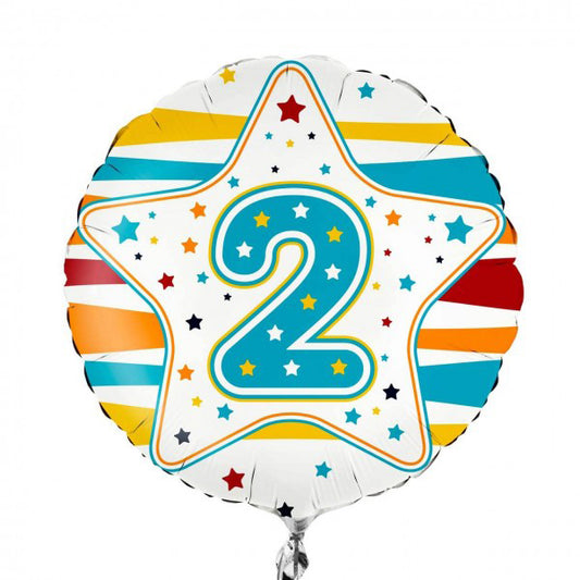 Folienballon Melloc Zahlengeburtstag Ø45cm (ungefüllt)