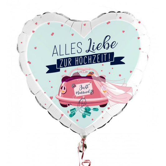Folienballon Melloc Hochzeit Ø45cm (ungefüllt)