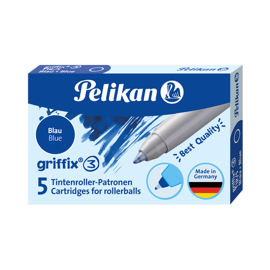 Tintenschreiber Patrone Pelikan Griffix blau T1R 5 Stück