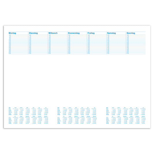 Schreibunterlage RNK Office 60x42cm Papier blanko mit Kalendarium 30 Blatt