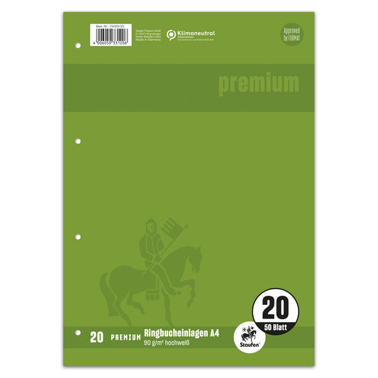 Ringbucheinlage Staufen Premium 90g DIN A4 50 Blatt