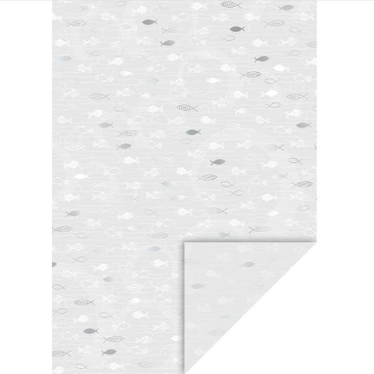 Transparentpapier Heyda A4 Fisch silber