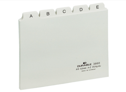 Leitregister Durable Kunststoff A-Z 25-teilig weiß