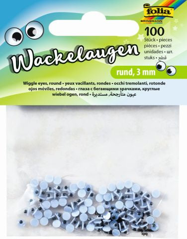 Wackelauge Folia rund 100st