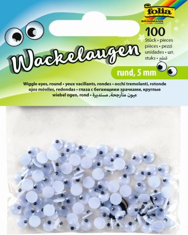 Wackelauge Folia rund 100st