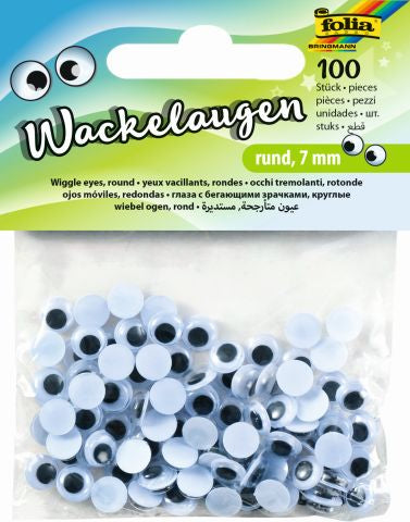 Wackelauge Folia rund 100st