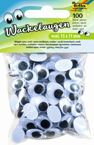Wackelauge Folia rund 100st
