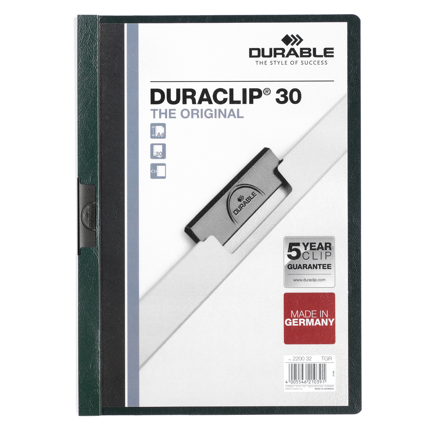 Klemmmappe Durable Duraclip DIN A4