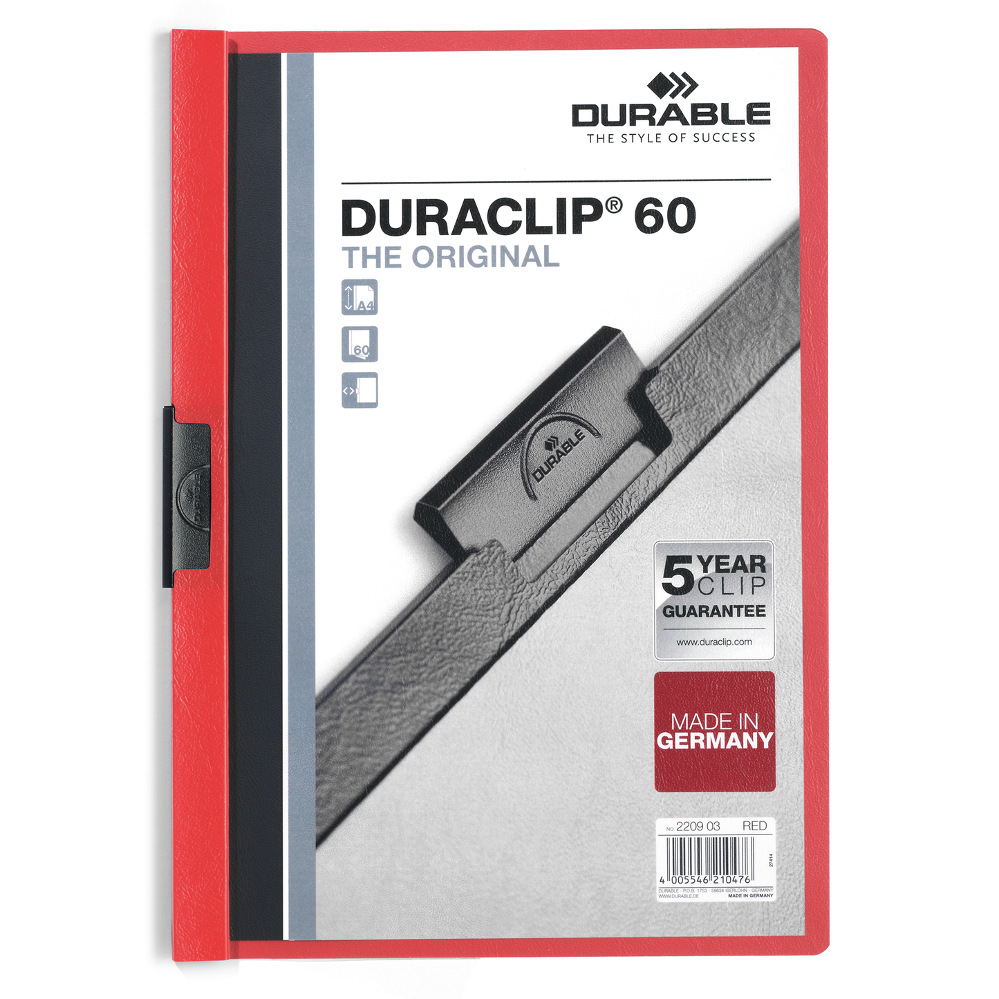 Klemmmappe Durable Duraclip DIN A4