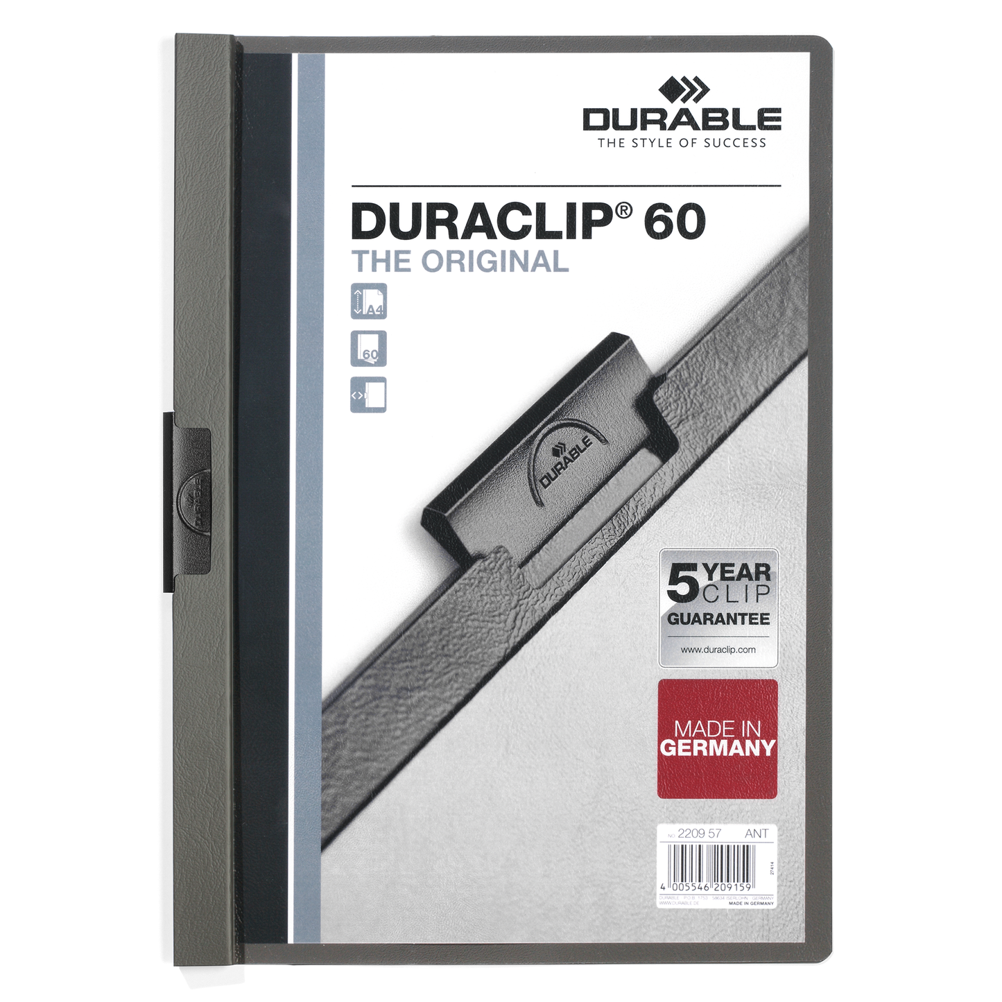 Klemmmappe Durable Duraclip DIN A4