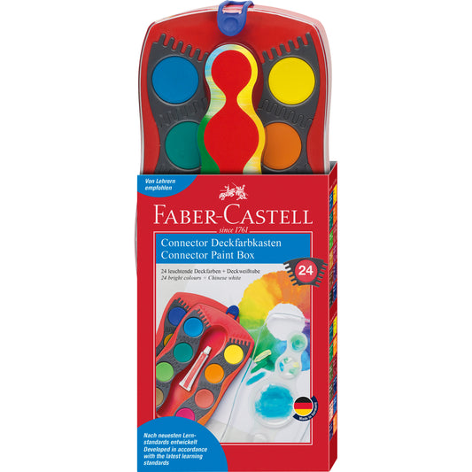 Deckfarbkasten Faber Castell Connector 24 Farben
