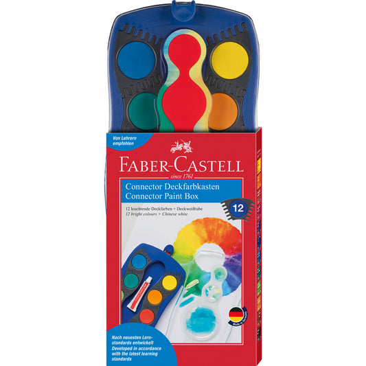 Deckfarbkasten Faber Castell Connector 12 Farben