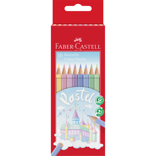 Farbstift Faber Castell pastell 10 Stück im Kartonetui