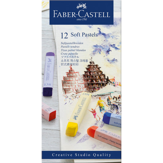 Softpastellkreide Faber Castell CreativeStudio 12 Stück im Kartonetui