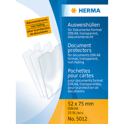 Ausweishülle Herma Polypropylen dokumentenecht transparent