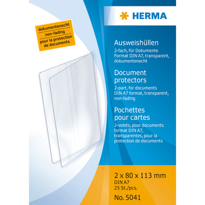 Ausweishülle Herma Polypropylen dokumentenecht transparent