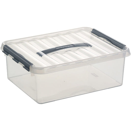 Aufbewahrungsbox Helit Q-line transparent