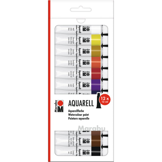 Aquarellfarben-Set Marabu 12ml 12 Farben sortiert
