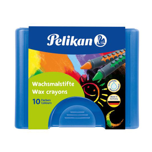 Wachsmaler Pelikan 655/10 wasserlöslich rund in Schiebehülse 8St in Box