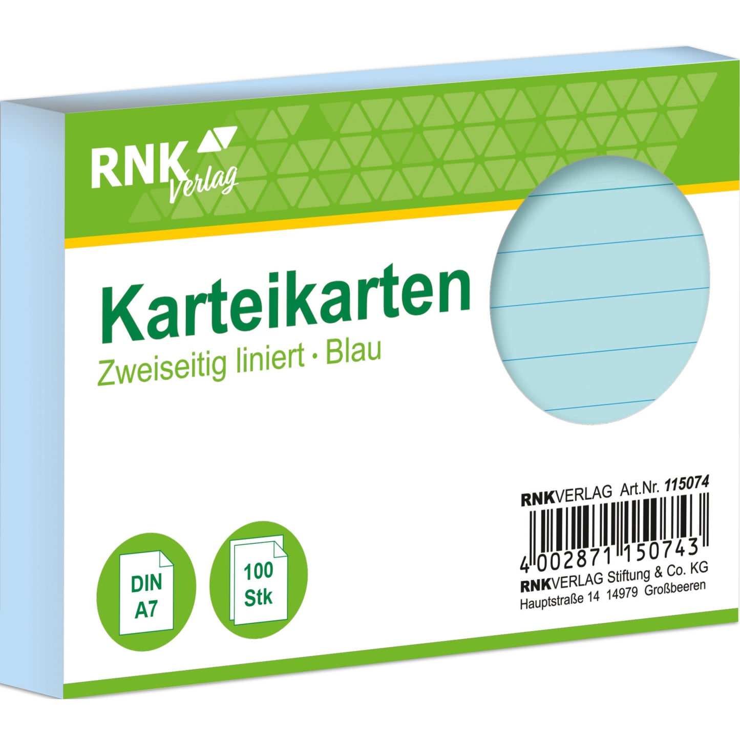 Karteikarte 250g DIN A7 100St