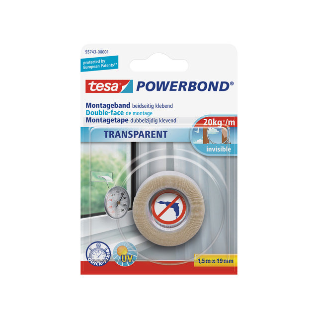 Montageband Tesa Powerbond doppelseitig transparent