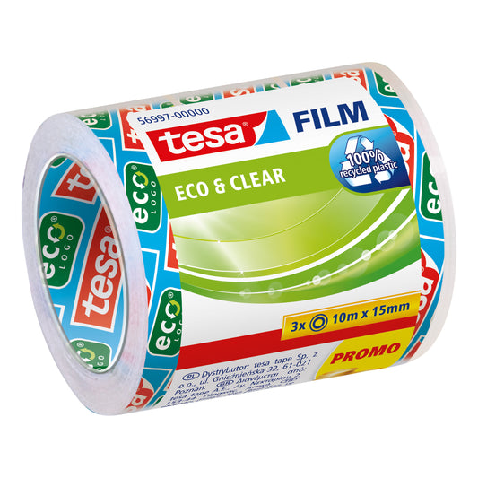 Klebefilm Tesa Eco & Clear Sparpack 3 Rollen 15mm/10m