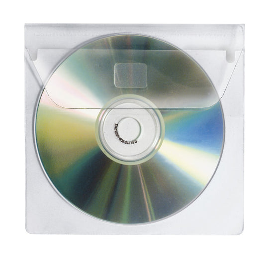 CD-Hülle Veloflex mit Laschenverschluss selbstklebend transparent 10 Stück